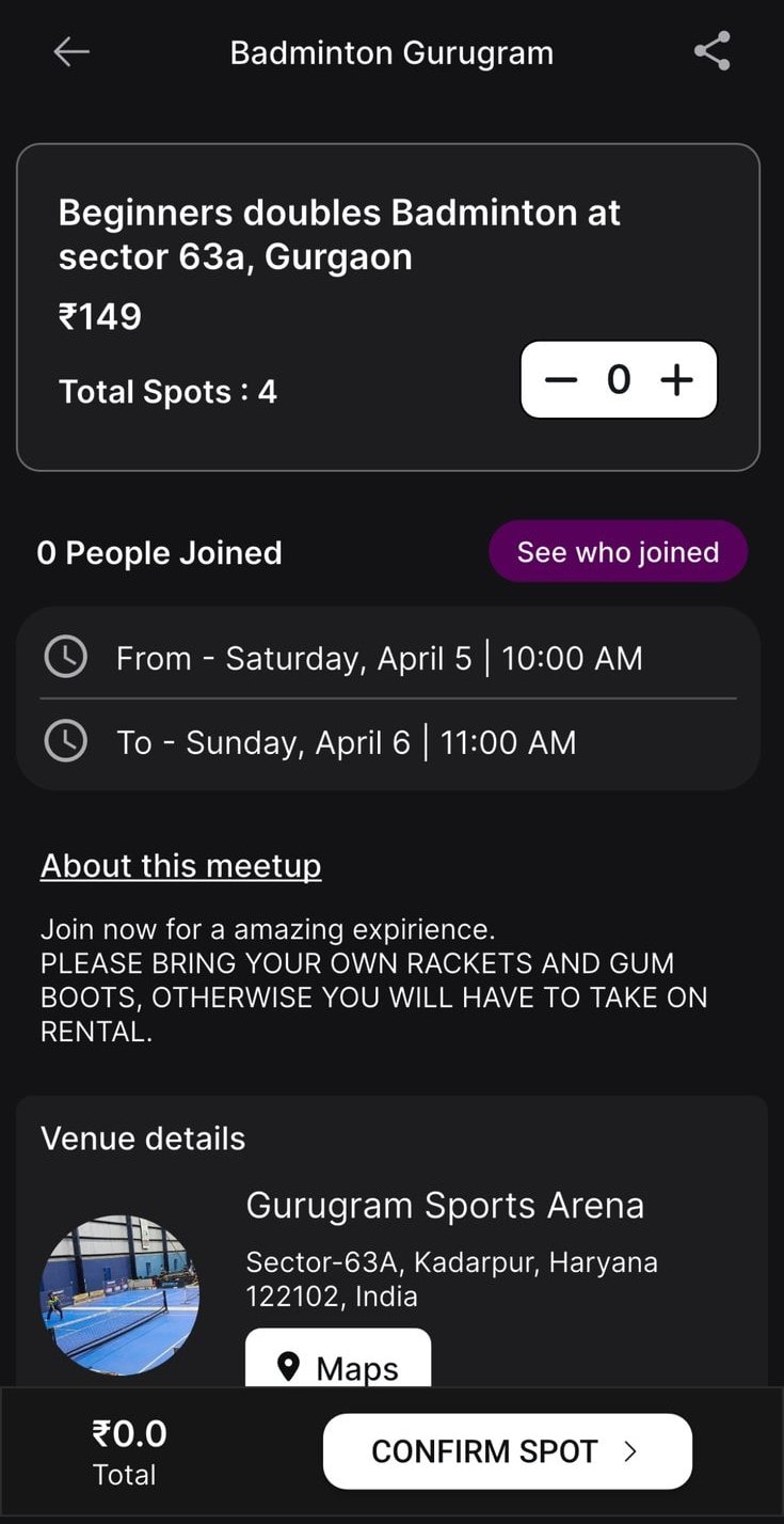 User booking a ticket online for an event